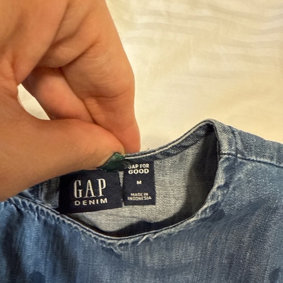 Gap Denim Polka Dot Dress Size M - Picture 2 of 2